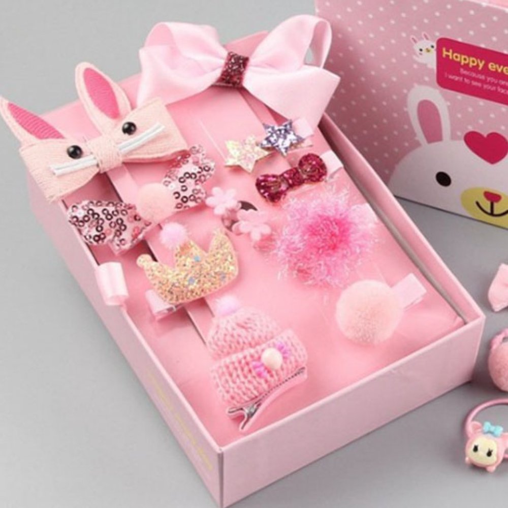 Charlize Kids Hair Accessories Gift Set Pink - Picture 2 of 4